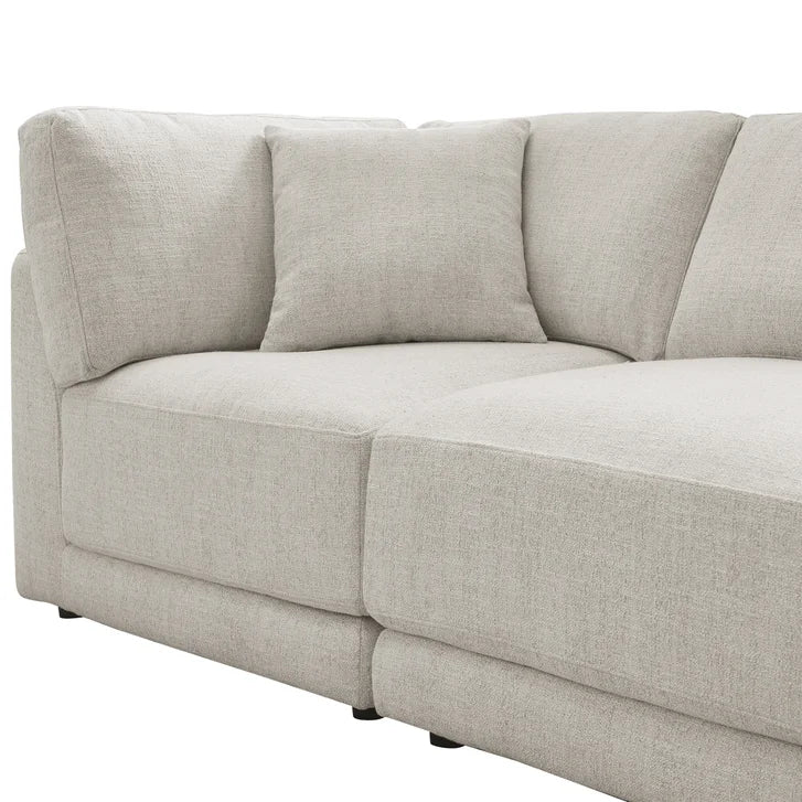Aiden & Ivy Dayna 4-piece Modular Fabric Sofa with Ottoman