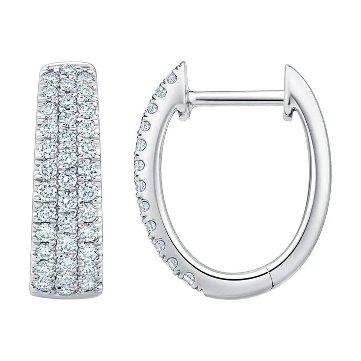 Round Brilliant Diamond Hoop Earrings (0.50 ctw)