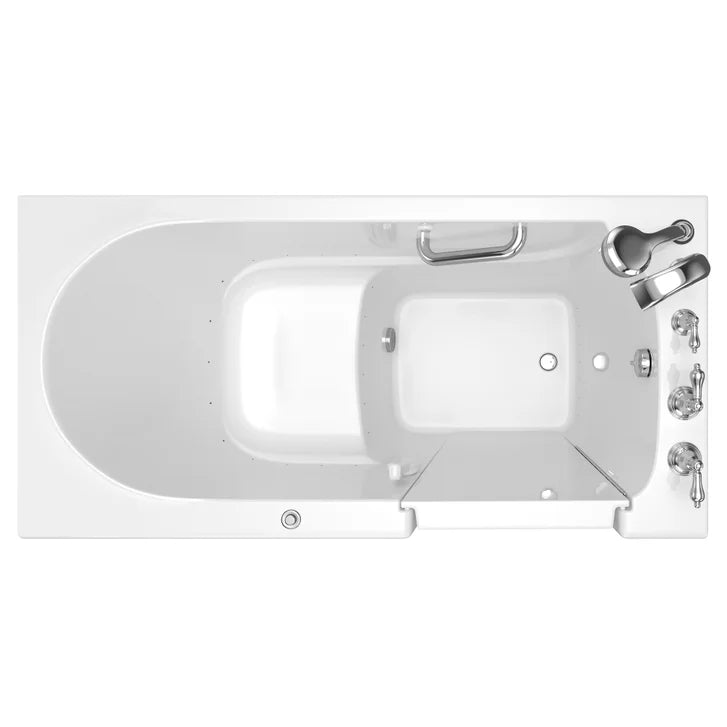 American Standard 30 in. × 60 in. Walk-in Bathtub with 26 Jet Air Spa System, Heated Blower and QuickDrain