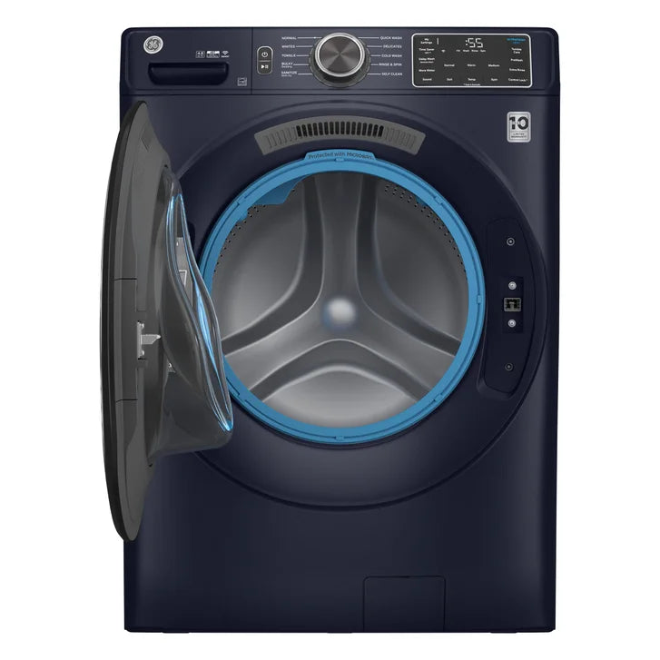 GE 5.5 cu ft. IEC Sapphire Blue Front Load Washer with UltraFresh Vent System