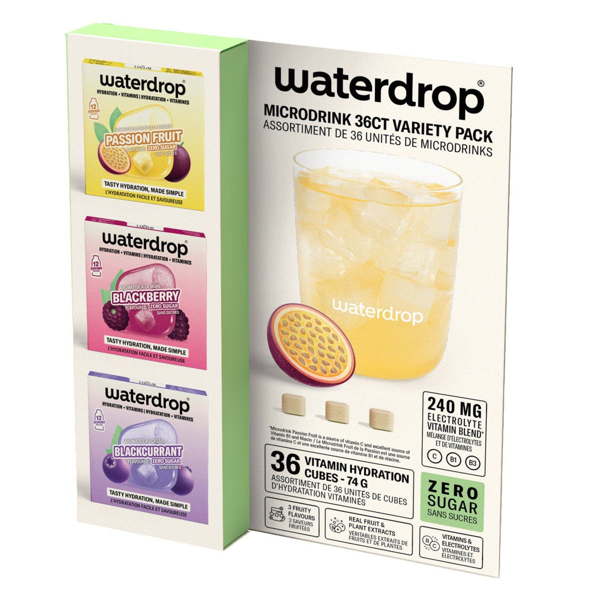 Waterdrop Microdrink Hydration Cube Variety Pack, 36-count