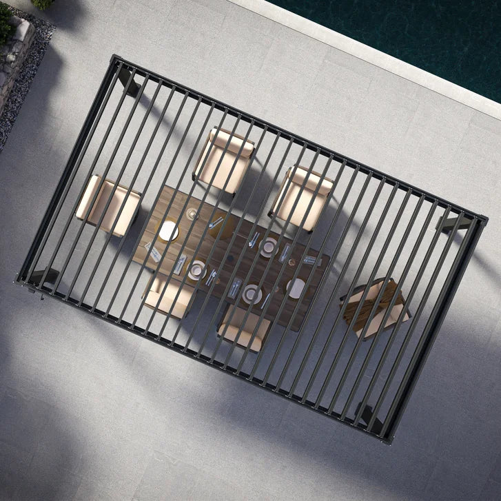 Mirador 8.8 ft. x 14.4 ft. Adjustable Louvered Aluminum Pergola