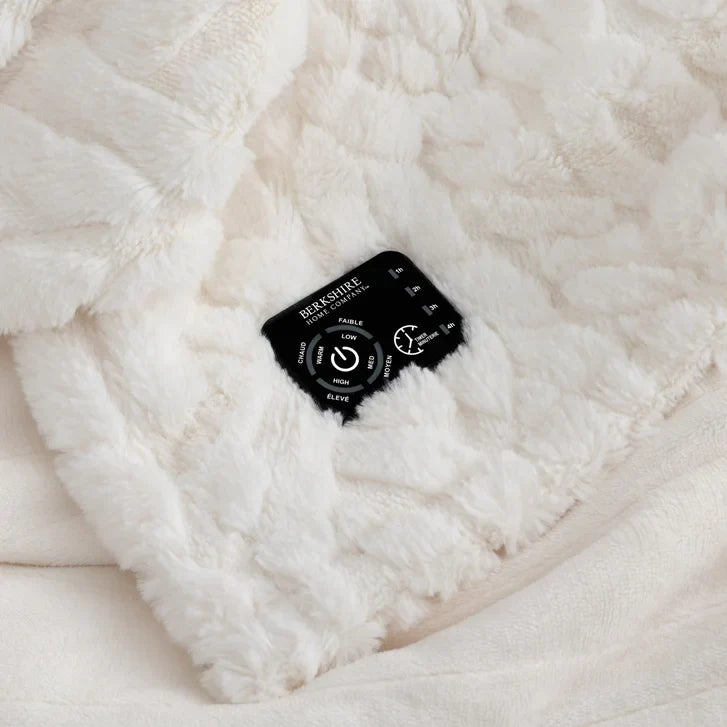 Berkshire Home Company Heated Luxe Faux Fur Throw