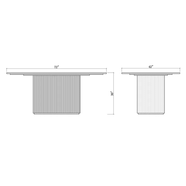 Alera Solid Quartz Dining Table, 183 cm (72 in.)