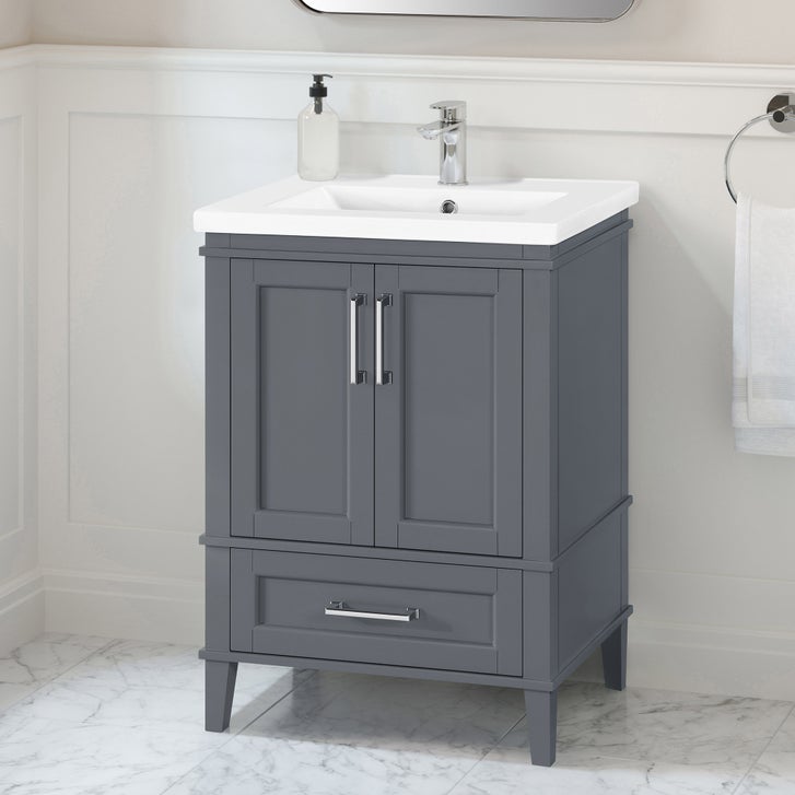 OVE Decors Navata 24 in. Vanity With White Ceramic Top