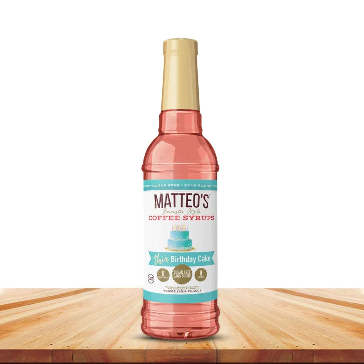Matteo's Sugar-Free Coffee Syrup Variety Pack, 6 × 750 mL + 1 pump