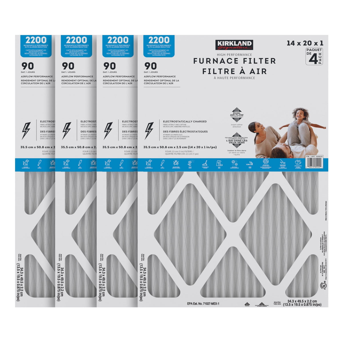 Kirkland Signature High Performance Air Filters 4-pack