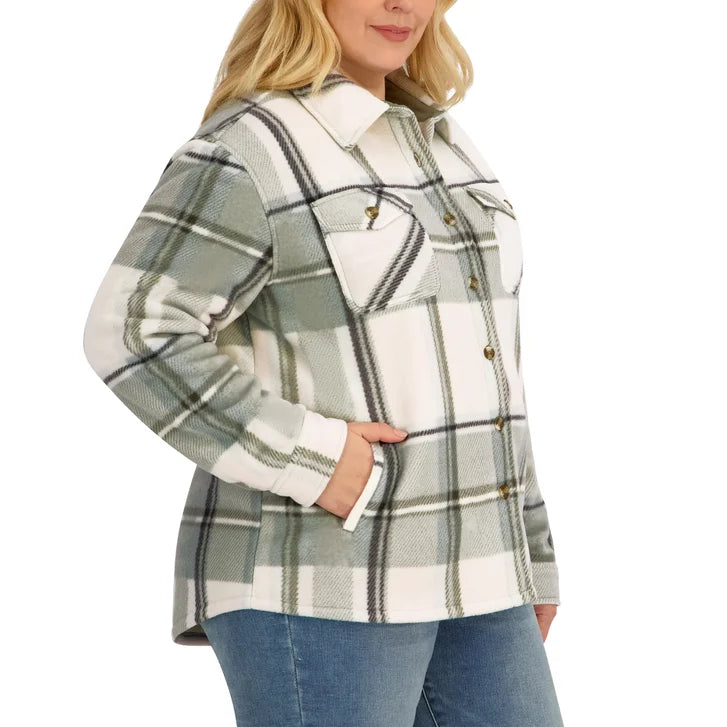 Sage Collective Women's Plush Shirt Jacket