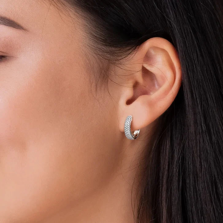 Round Brilliant Diamond Hoop Earrings (0.50 ctw)