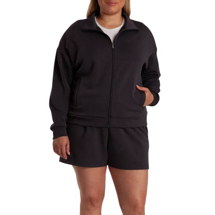 Lazypants Women's Full Zip Mock Neck Sweatshirt