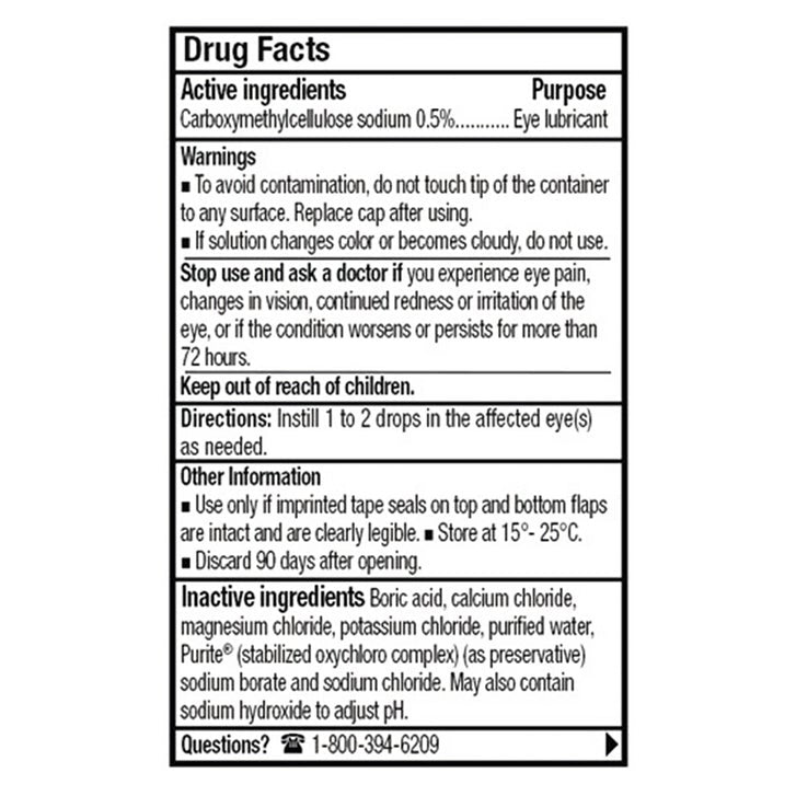 Refresh Tears Ophthalmic Solution, 4 x 15 mL + 5 mL