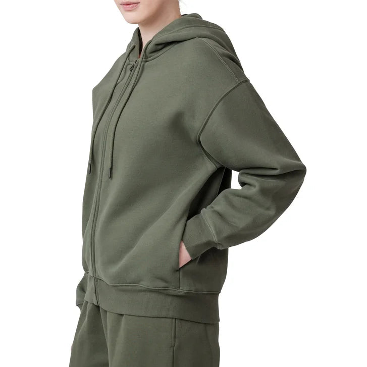 Tuff Athletics Women’s Oversized Fleece Hooded Full Zip