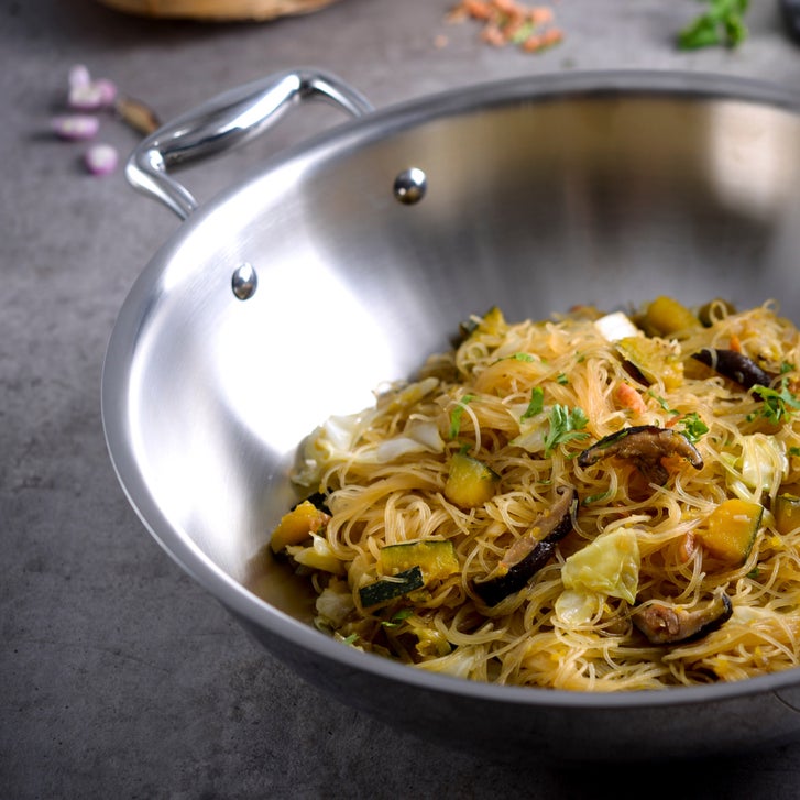 Lagostina Accademia Wok with Tempura Rack, 30 cm / 5 L