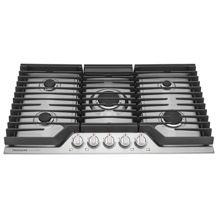 Frigidaire Gallery 36 in Stainless Steel Gas 5-Burner Cooktop with Quick Boil Burner