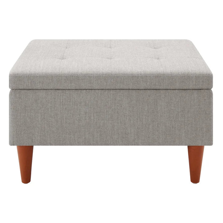 King Fabric Upholstered Storage Ottoman