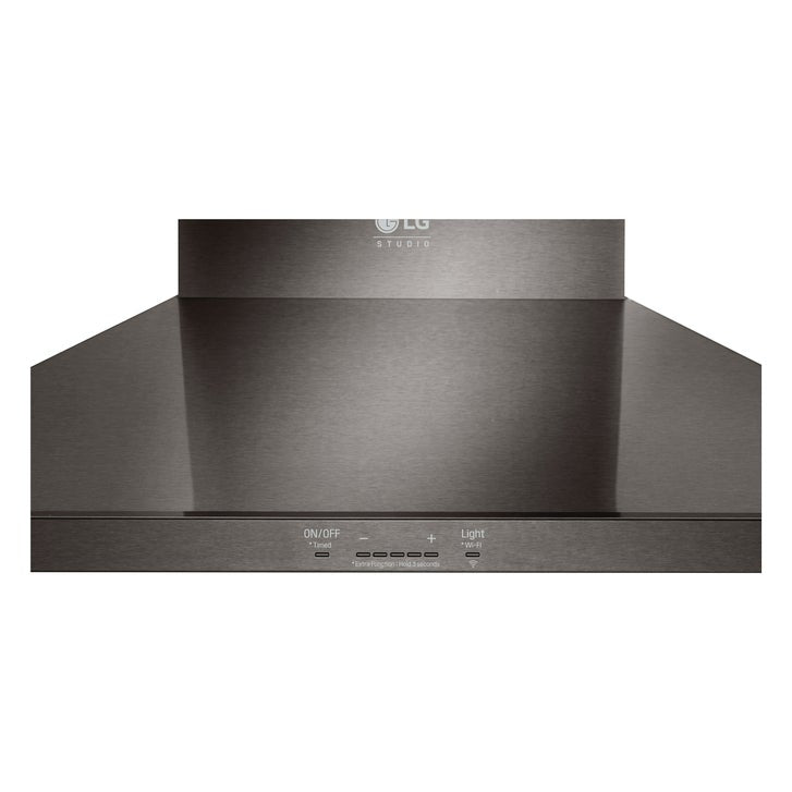 LG Studio 30 in Black Stainless Steel Chimney Wall-Mount Range Hood, 600 Max CFM