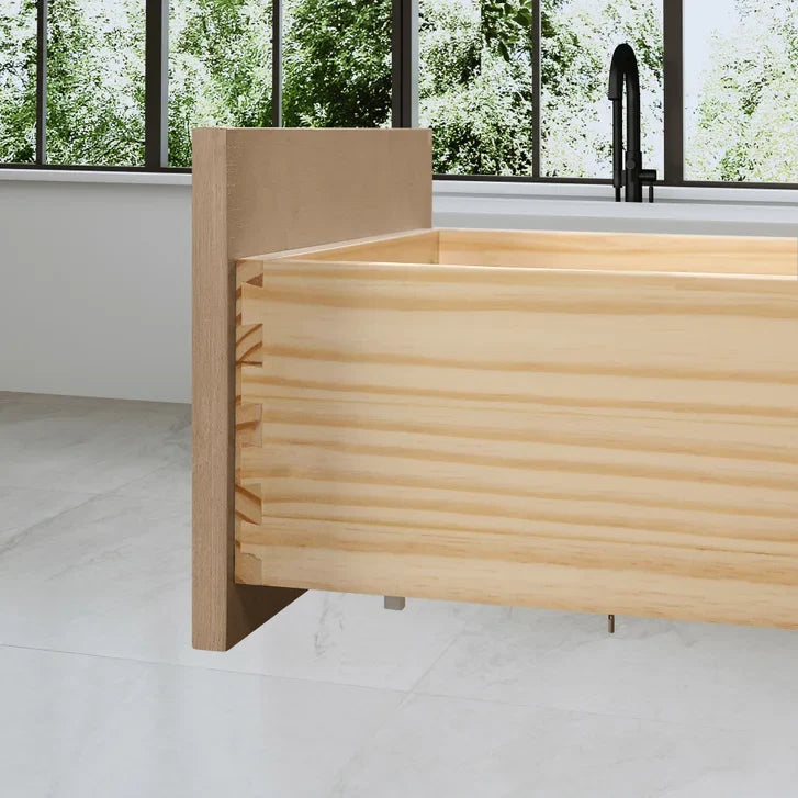 OVE Decors Kiara Vanity in Sahara Birch Finish with Quartz Countertop