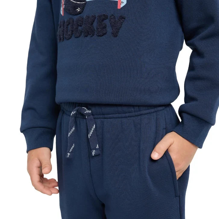 Pekkle Boys' and Girls' Cozy Fuzzy Fleece 2-piece Sweatshirt and Pants Set