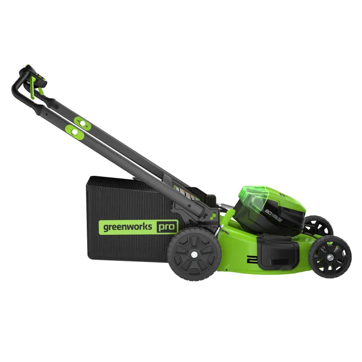 Greenworks 80V 21" Self-Propelled Lawn Mower with 1 Extra Blade, 2.0 AH + 4.0 AH Battery and Charger Included