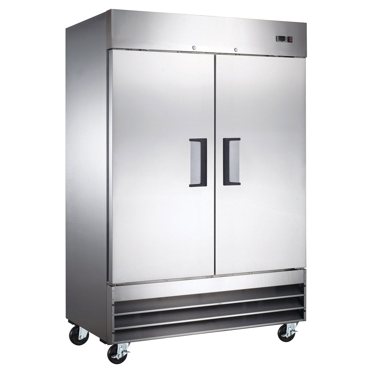 Eurodib 54 in. 47 cu ft. Stainless Steel Commercial Solid 2 Door Refrigerator