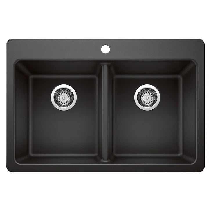 Blanco Homestyle 30.5 in. Double Bowl SILGRANIT Kitchen Sink