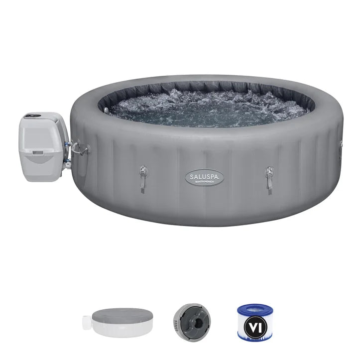 SaluSpa Santa Monica Smart AirJet 5-7 person Inflatable Spa with App-Control