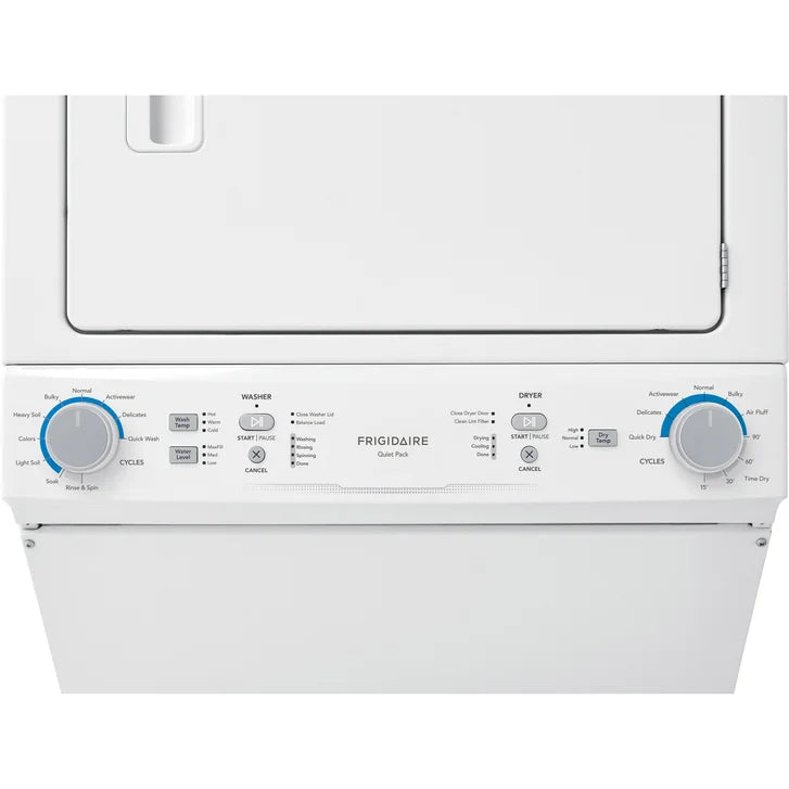 Frigidaire 27 in. White Electric 4.5 cu. ft. IEC Washer and 5.5 cu. ft. Dryer Laundry Centre