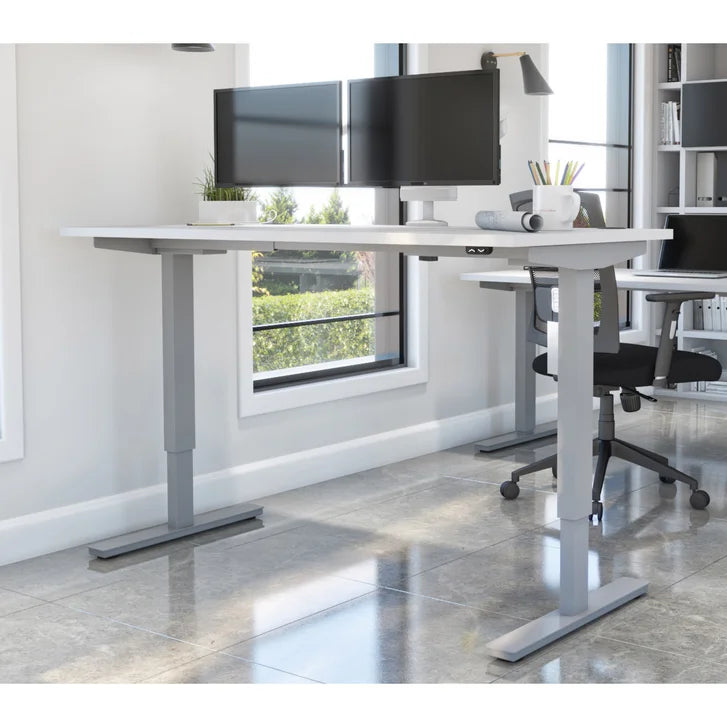 Bestar Upstand 76.2 cm x 152.4 cm (30 in. x 60 in.) Height Adjustable Desk with Dual Monitor Arm