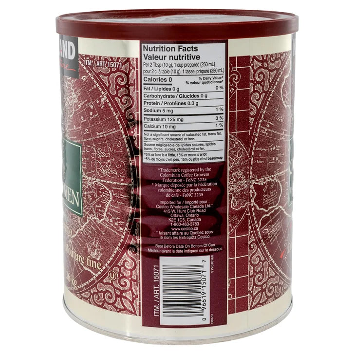 Kirkland Signature Dark Colombian Ground Coffee, 1.36 kg