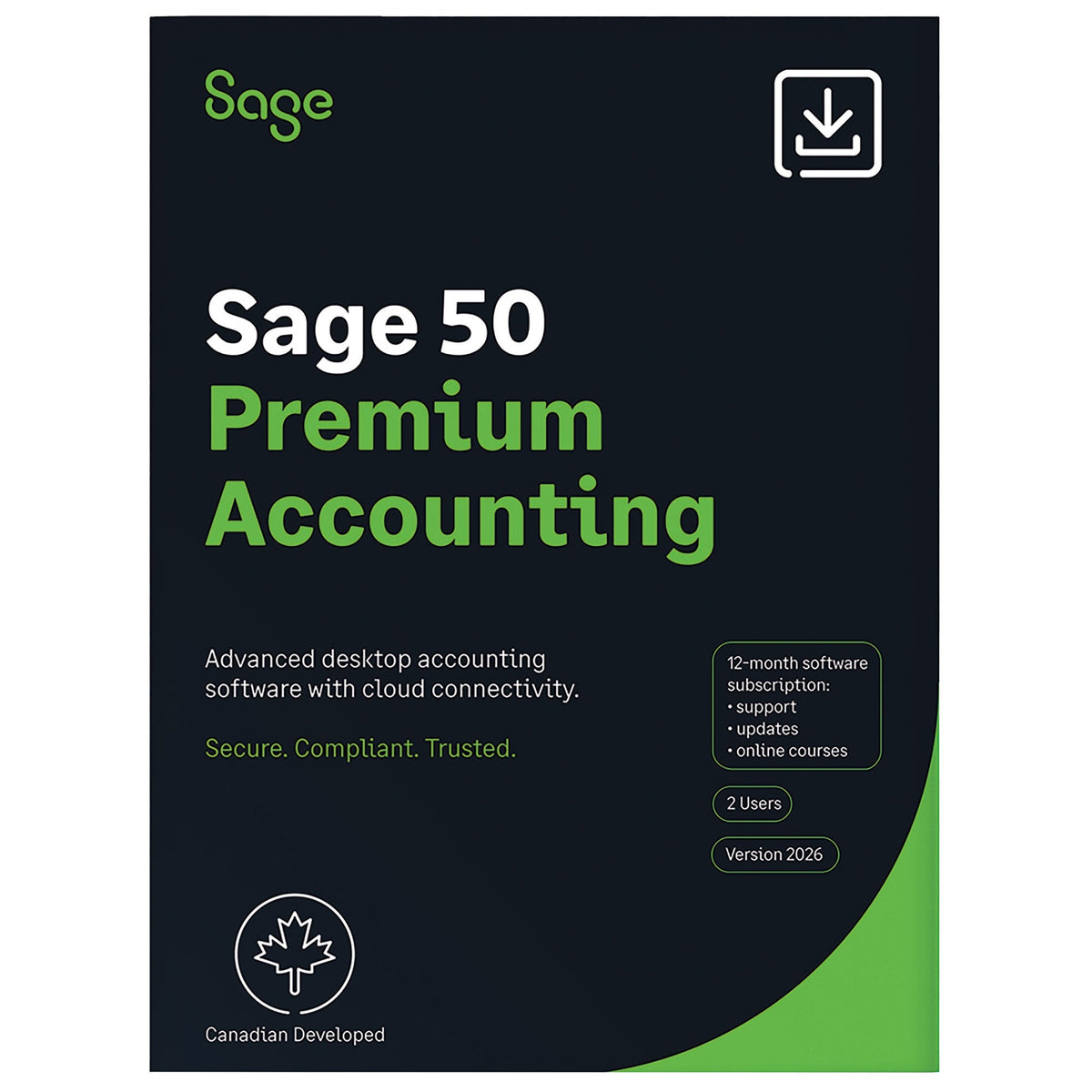 Sage 50 Premium Accounting 2026 CDN (Download), Bilingual