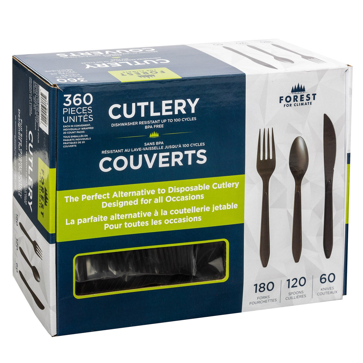 Forest For Climate Cutlery, 360 Pieces