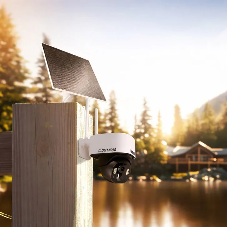 Defender 4G LTE AI POWERED Frontier 2K PTZ Wireless Security Camera with 5W Solar Panel