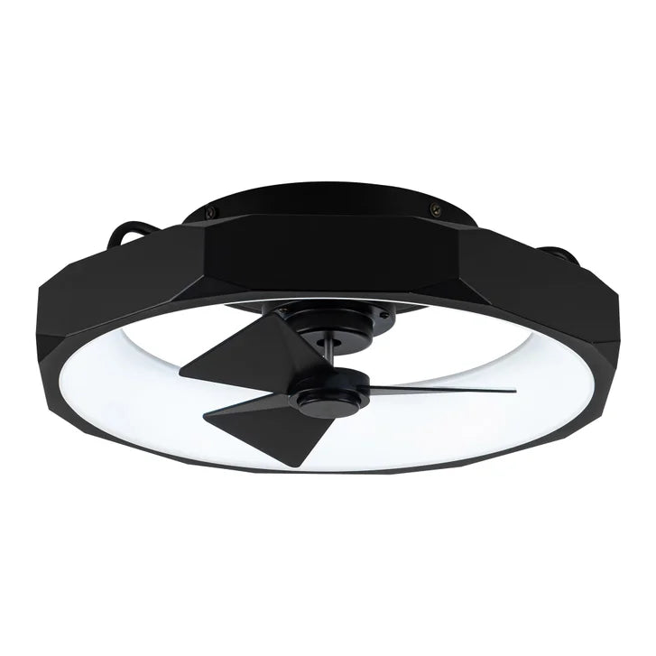 Parrot Uncle 19 in. Matte Black Industrial Ceiling Fan