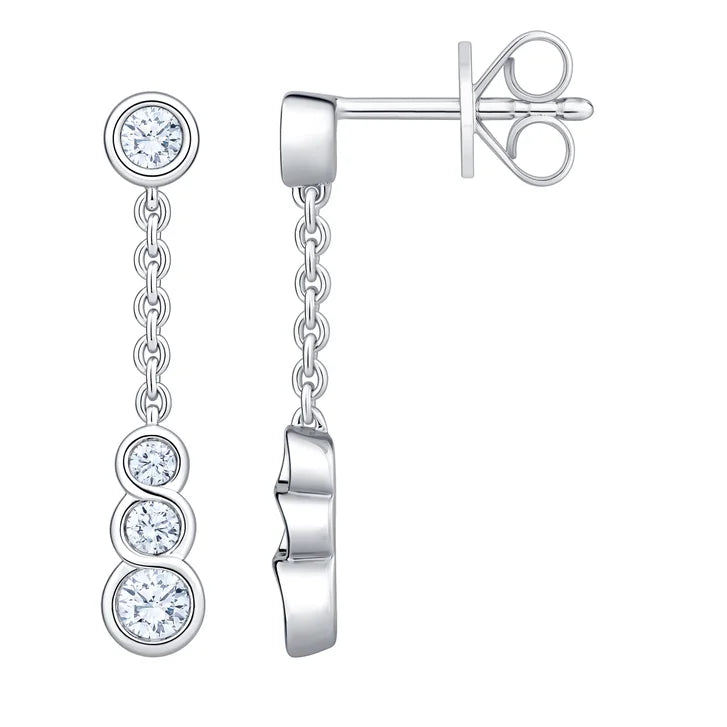 Round Brilliant Diamond Dangle Earrings (0.40 ctw)