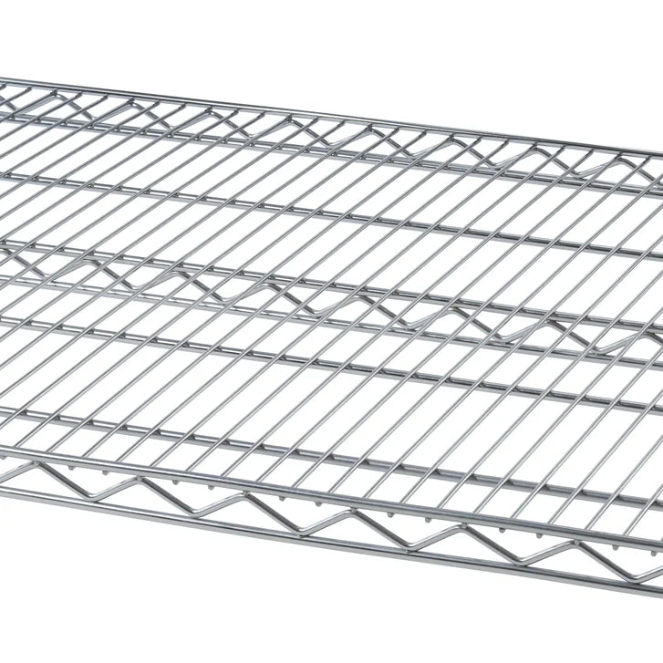 TRINITY 5-Tier Chrome Wire Shelving Rack With Wheels, 60" x 24" x 72"