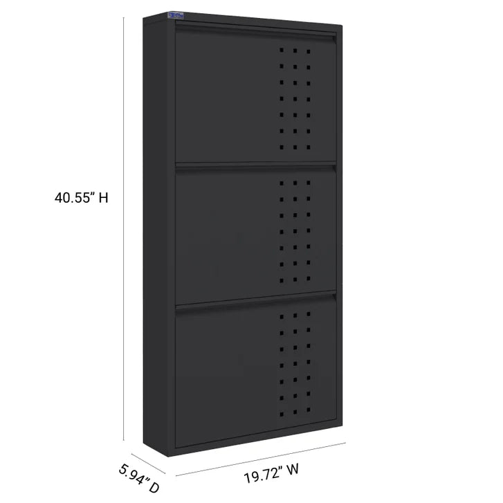 CEHA AYK 3-Door Metal Shoe Cabinet with Front Ventilation