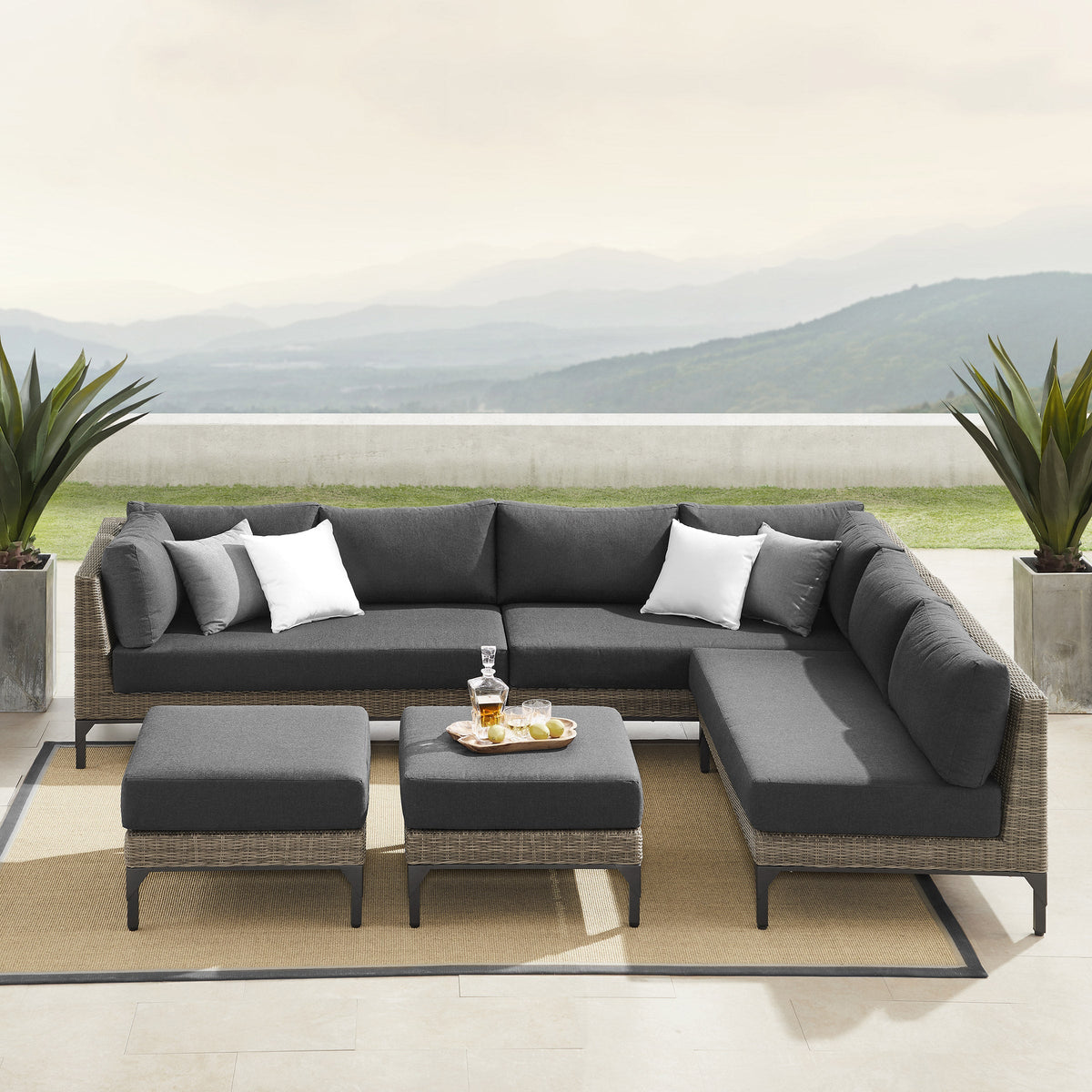 Aberdeen 5-piece Patio Sectional Conversation Set
