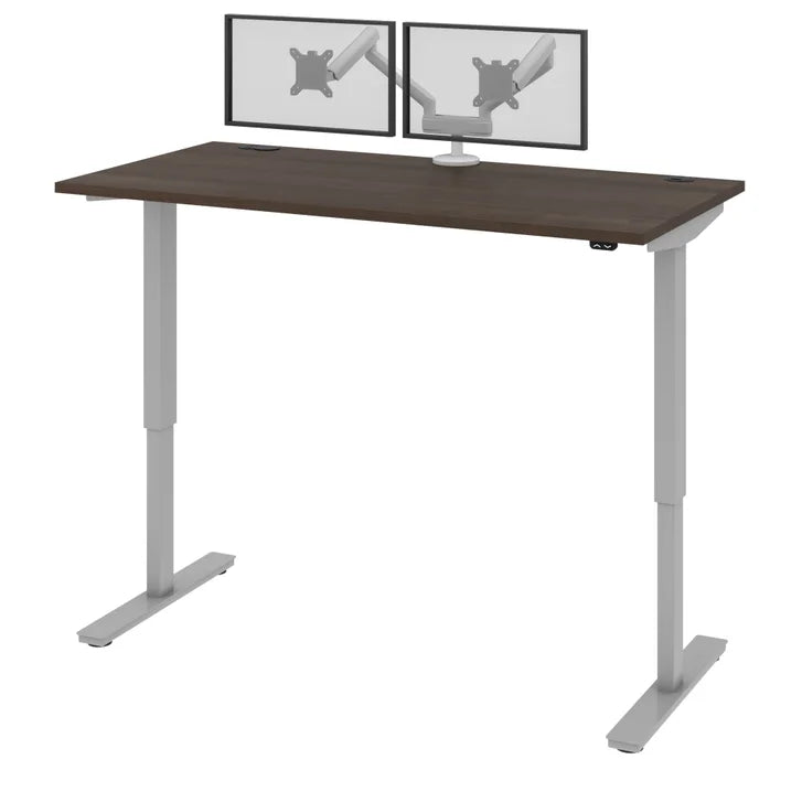 Bestar Upstand 76.2 cm x 152.4 cm (30 in. x 60 in.) Height Adjustable Desk with Dual Monitor Arm