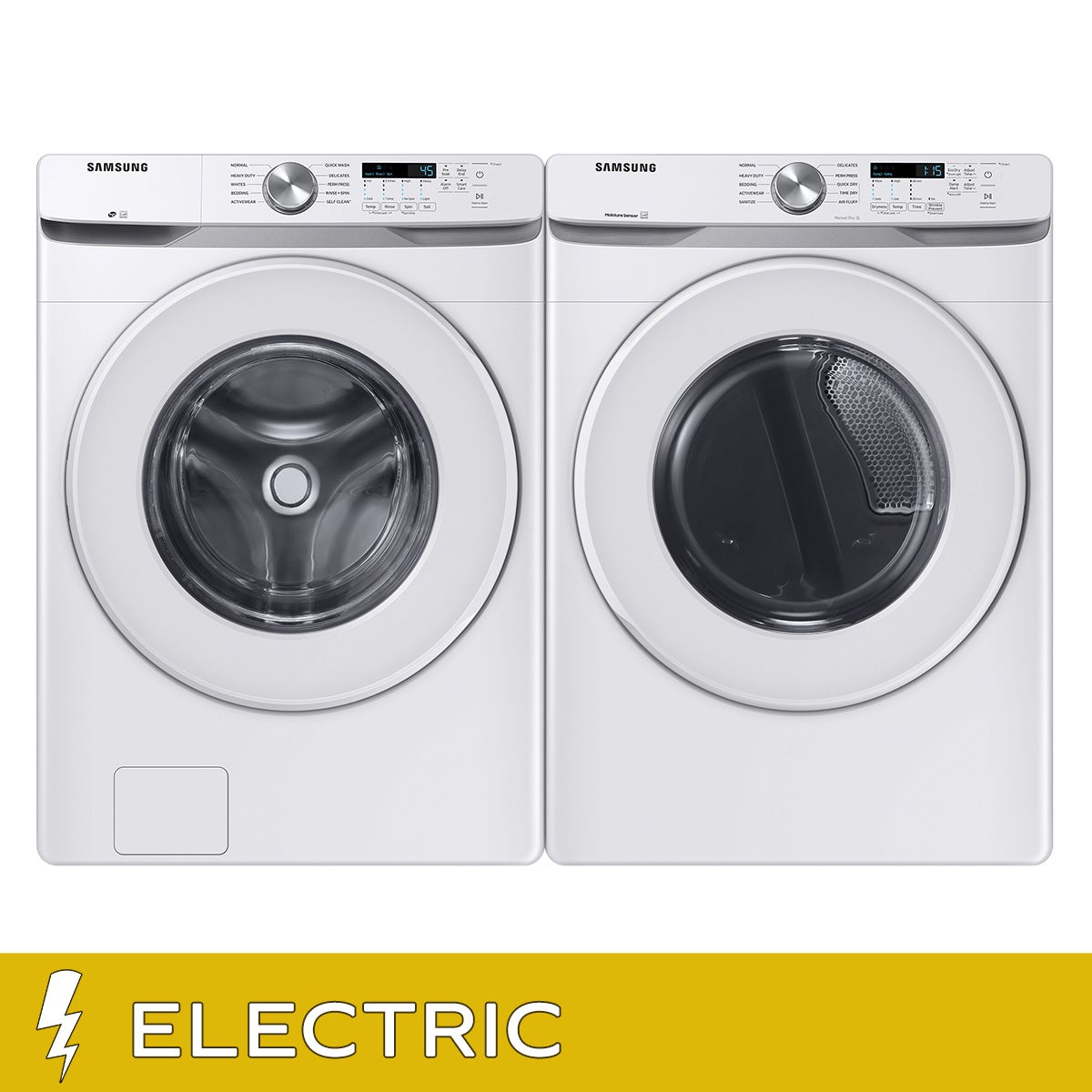 Samsung Laundry Bundle 5.2 cu ft. Front Load Washer and 7.5 cu ft. Electric Dryer