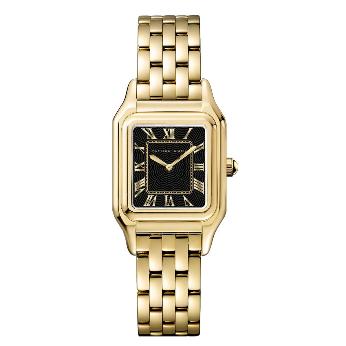 Alfred Sung Black Dial Women's Watch