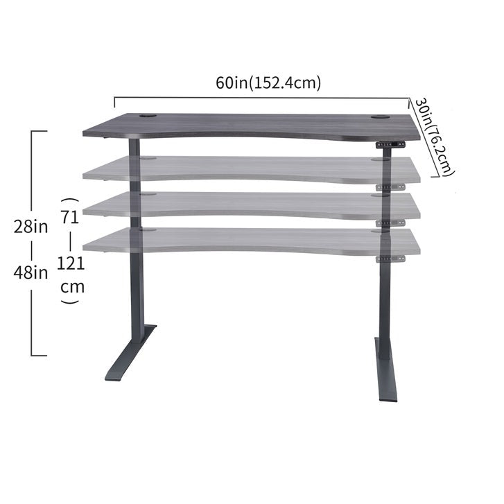 Motionwise 152.4 cm x 76.2 cm (60 in. x 30 in.) Height Adjustable Desk