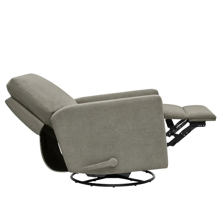 True Innovations Paxley II Grey Fabric Swivel Glider Recliner