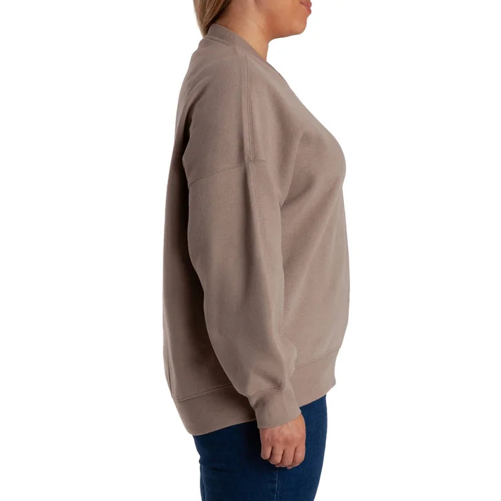 Lazypants Women's Fleece High-low Crewneck Sweatshirt