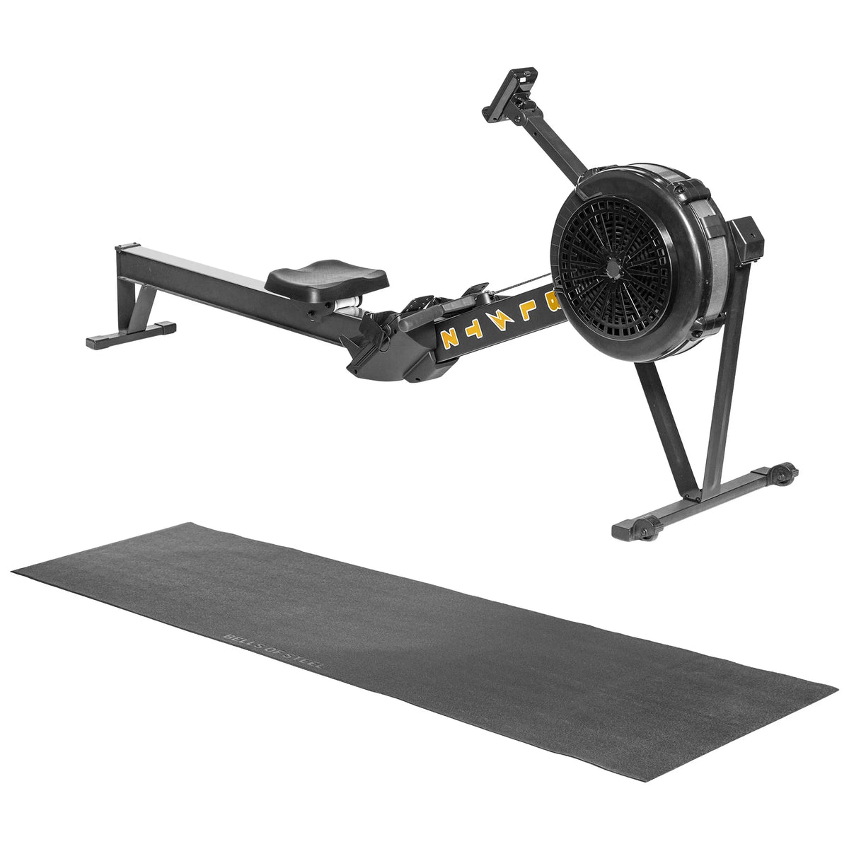Bells of Steel Blitz Air Rower with Rower Floor Mat