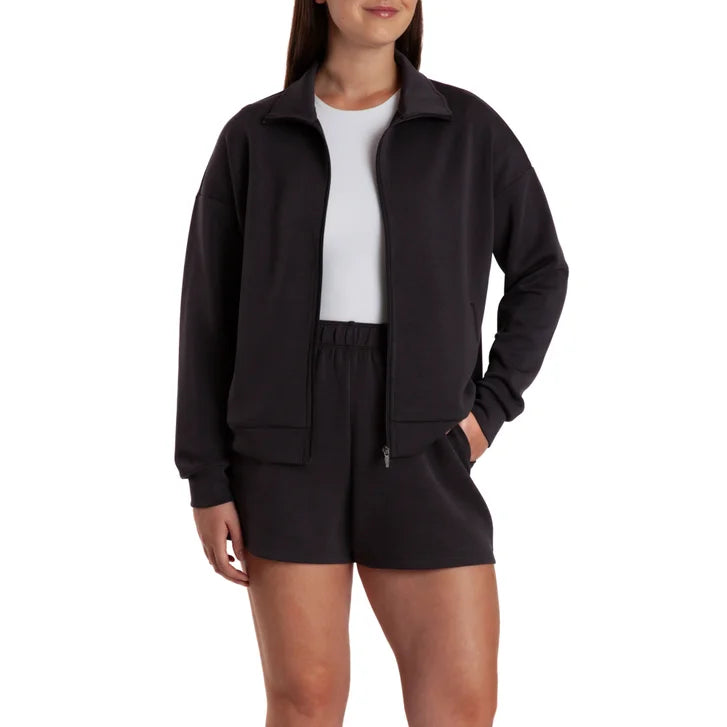 Lazypants Women's Full Zip Mock Neck Sweatshirt