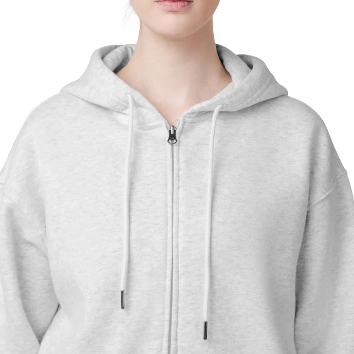 Tuff Athletics Women’s Oversized Fleece Hooded Full Zip