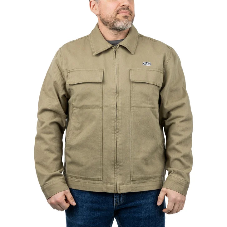 Vans Men's Mcavoy Zip Station Jacket – Casual Full-Zip Coat with Collar