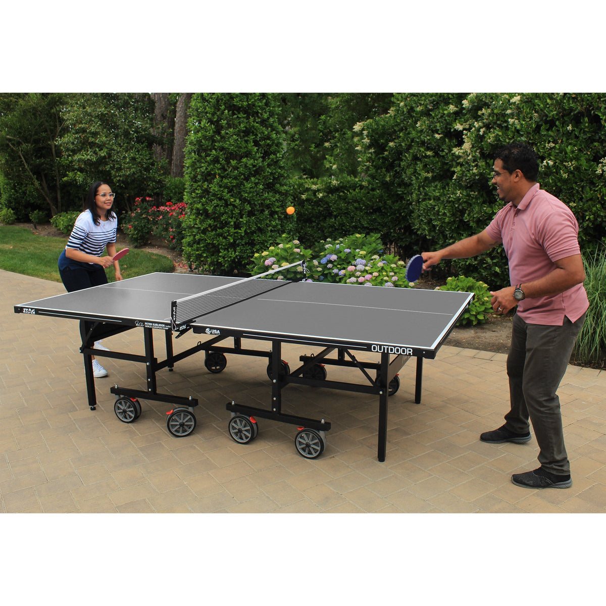 Stag Pacifica Outdoor Table Tennis Table Bundle