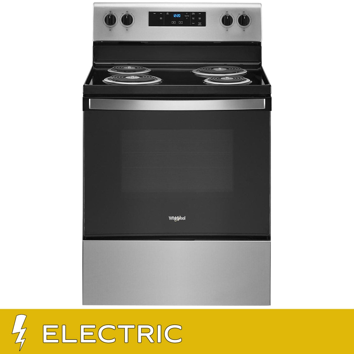 Whirlpool 30 in 4.8 cu ft. Electric 4 Burner Range