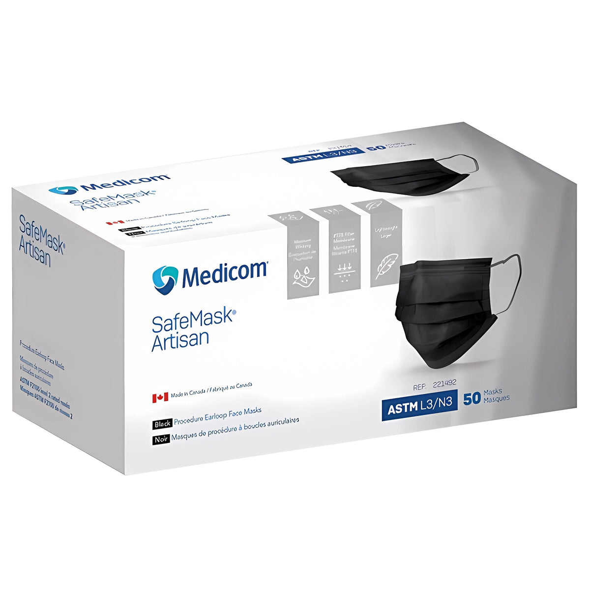 Medicom SafeMask Artisan Adult Face Masks, 50 masks